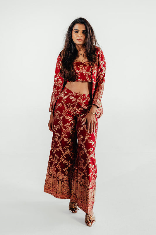 Zariya Blazer Set - Garnet