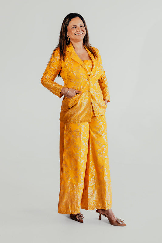 Zariya Blazer Set - Saffron