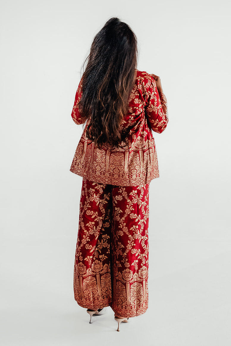 Zariya Blazer Set - Garnet