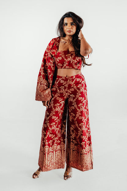Zariya Blazer Set - Garnet