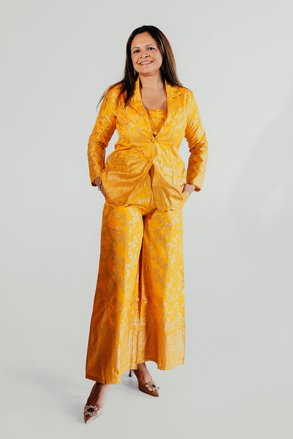 Zariya Blazer Set - Saffron