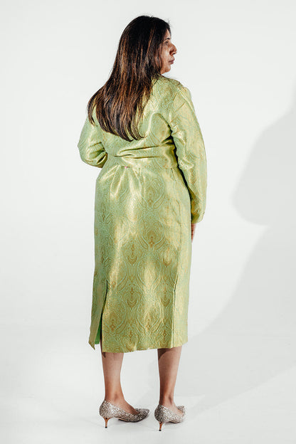 Nooré Midi Skirt Cropped Blazer Set - Pistachio