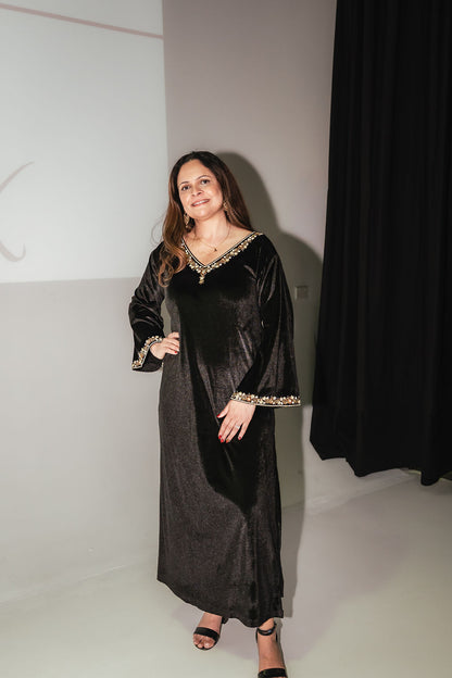 Heer Kaftan Dress - Midnight