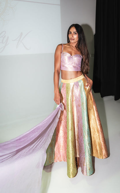 Veyla Bustier Maxi Skirt Set